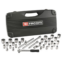 34 Piece 3/8andquot Square Drive Metric and Af Bi Hexagon Socket Set