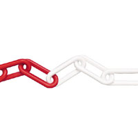 Plastic Chain 6mm 25M Red/White