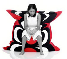 Marimekko Faiko Black Bean Bag