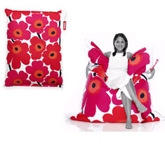 Marimekko Unikko Red Bean Bag