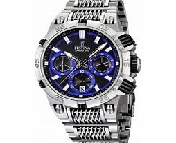 Festina Mens Silver and Blue 2014 Chrono Bike