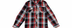 Boys 3-7yrs red cotton check shirt