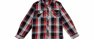 Boys 8-13yrs red cotton check shirt