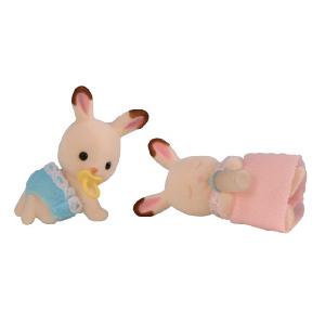 Sylvanian Families Chocolate Rabbit Twin Babies