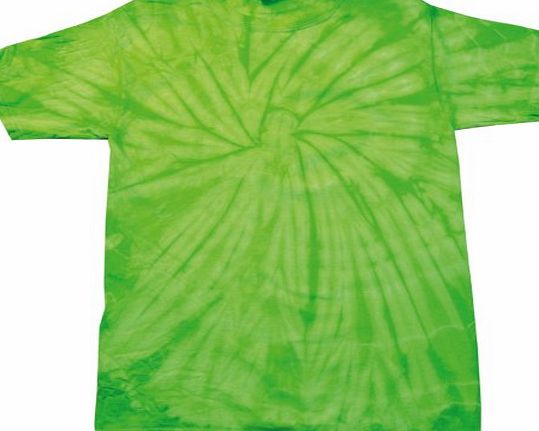 PLAIN (M - SPIDER LIME) NEW PREMIUM TONAL SPIDER TIE DYE T SHIRT - Blank Novelty Boots Wellies Bestival Creamfields Global Gathering Reading the garden party glastonbury tickets Vintage retro top clot