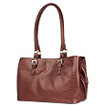 Fontanelli Metallic Burgundy Stitched Soft Leather Satchel Bag