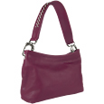 Forzieri Plum Studded Top Strap Leather Hobo Bag