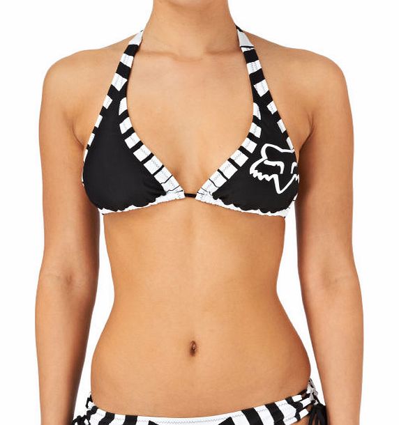 Womens Fox Anthem Slide Halter Bikini Top - Black