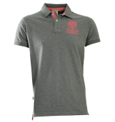 Franklin and Marshall Grey Pique Polo Shirt