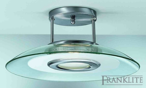 Lamprey brushed nickel ceiling light