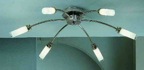 Lumia chrome and satin nickel Ceiling light