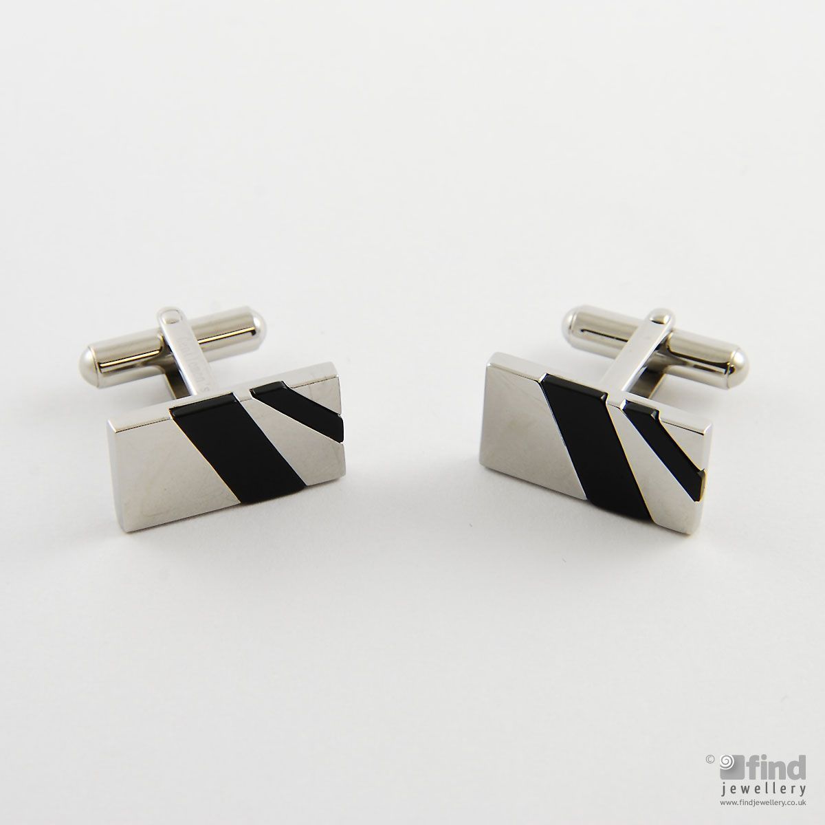 Contemporary Stainless Steel Cufflinks