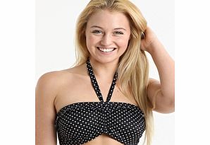 Pier Underwired Bandeau Bikini Top - Black