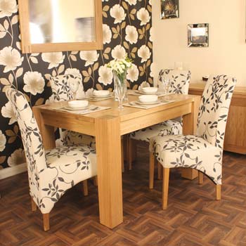 Aldan Solid Oak Rectangular Dining Set