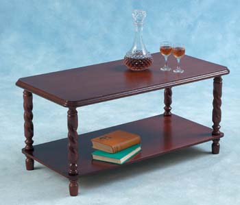 Brunton Long John Coffee Table in Mahogany -