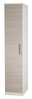 Cino 1 Door Wardrobe in Coffee and Cream