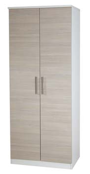 Cino 2 Door Wardrobe in Coffee and Cream