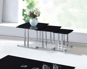 Citron Black Glass Nest of Tables