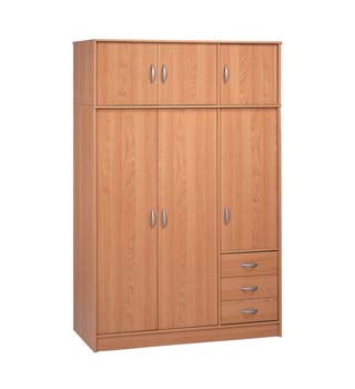 Cyclone 3 Drawer 3 Door Wardrobe in Japanese