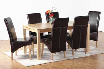 Kensington Dining Set in Brown