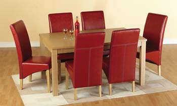 Kensington Dining Set in Red