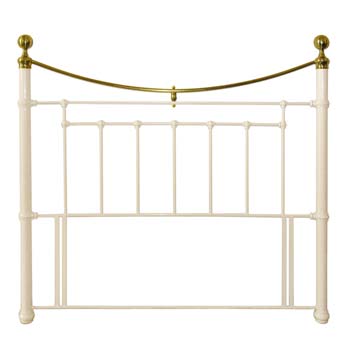 Lulworth Metal Headboard in Ivory