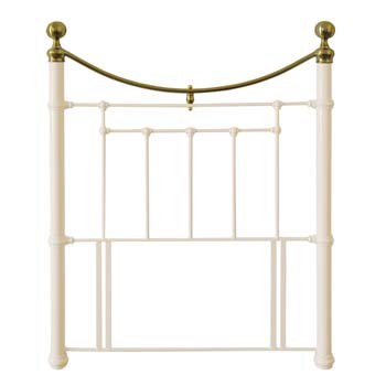 Lulworth Single Metal Headboard in Ivory