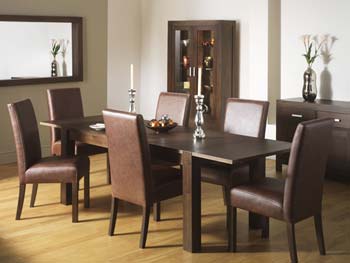 Lyon Walnut Extending Dining Table