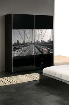 Manhattan 2 Door Wardrobe in Black