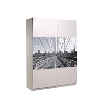 Manhattan 2 Door Wardrobe in White