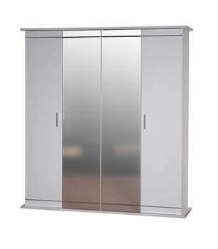 Marina White 4 Door Wardrobe