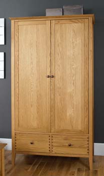 Stafford Oak Double Wardrobe - FREE NEXT DAY