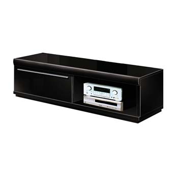 Sylvie High Gloss Black TV Bench