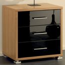 Apollo 3 drawer chest black 