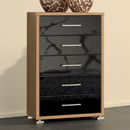 Apollo 5 drawer chest black