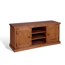 Chunky Pine Mocha Dual Door TV Unit