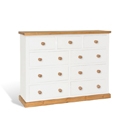 Chunky Pine White 9 Drawer Chest