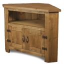 Chunky Plank Pine 2 Door Corner TV Unit