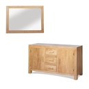 Cuba Oak Large Sideboard with Free Large Mirror