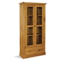 Distressed Oak Display Cabinet