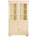 Gustavian cream painted glazed bookcase