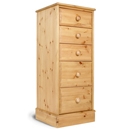 One Range Pine 3 + 2 Deep Drawer Slim Chest