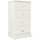 One Range White Painted 4 Deep Drawer Slim Chest