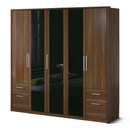 Rauch Asti Walnut 5 Door Wardrobe 