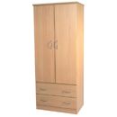 Tara beech 2 drawer wardrobe