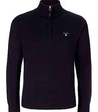 1/2 Zip Neck Cotton Jumper