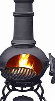 Gardeco Toledo Large Cast Iron Chimenea - Black