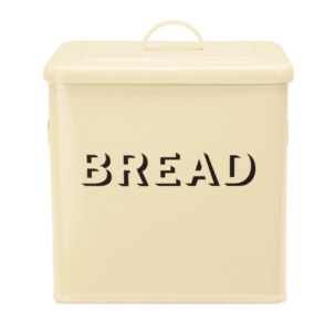 Enamel Bread Bin - Vintage Cream