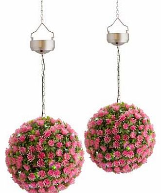 Green Solar Flower Bay Balls - Set of 2