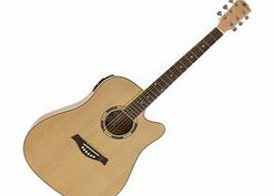 Gear4Music Deluxe Dreadnought Electro Acoustic Guitar Birds